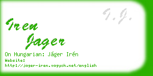 iren jager business card