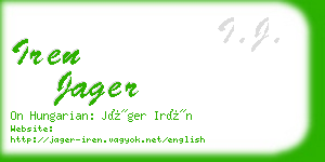 iren jager business card